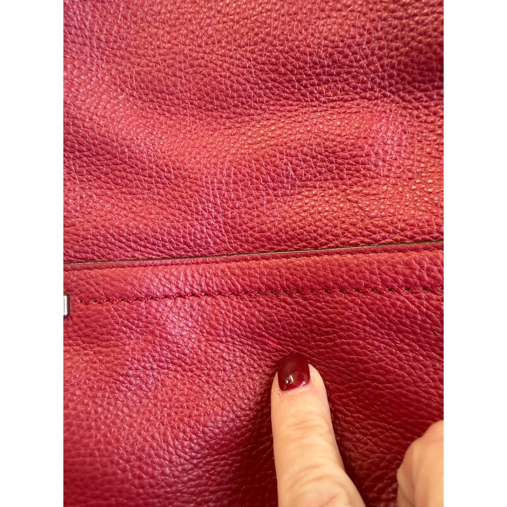 Coach Park Red Pebble Leather Hobo Shoulder Bag Purse Handbag F23293 - Picture 10 of 16